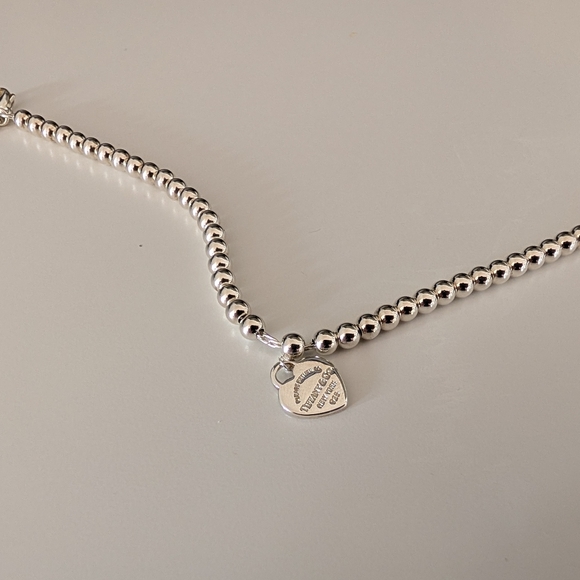 Tiffany & Co. Silver Bracelet with Turquoise Heart Charm - Picture 2 of 8